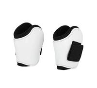 Jiawu Guêtres de Tendon de Cheval, Protections de Jambe de Cheval Pliables et Résistantes aux Fissures, Coque en PU Légère, Bottes de Saut de avec Coussin élastique épaissi pour la Compétition de Saut