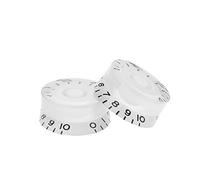 Jiawu Guitare Ton Vitesse Volume Boutons de Contrôle, 4 Pièces, pour | Capuchons de commande en acrylique, échelles colorées, retrait antidérapant, tige standard de 6 mm, pour guitares