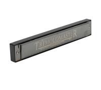 Jiawu Harmonica Diatonique Professionnelle à 24 Trous avec Structure Robuste, Bonne étanchéité à l'air, Couvercle en Acier Inoxydable Noir brossé et Corps étanche en Résine ABS pour
