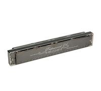 Jiawu Harmonica, Plaque de Base en Laiton de 1,2 Mm, Orgue à Bouche Professionnel Polyphonique à 24 Trous, Harmonica pour Débutant avec Peigne en Résine ABS, Surface Galvanisée pour Musiciens (G)