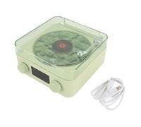 Jiawu Haut-Parleur Bluetooth en Vinyle Wave avec Lumières Ambiantes Réglables, Lecteur de Musique, Lecteurs de Modèles de Disques Vintage avec Temps, Petit Tourne-Disque pour Bureau