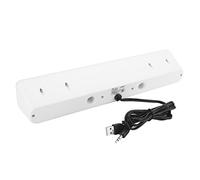 Jiawu Haut-Parleur d'Ordinateur, Double Haut-Parleur à Double Vibration pour Ordinateur Portable, Professionnel avec Prise Jack 3,5 Mm, Contrôle du Volume pour Ordinateur Portable de Bureau (White)