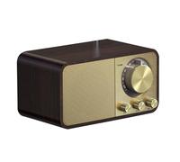 Jiawu Haut-Parleur Rétro avec Longue Durée de Vie de la Batterie et qualité Sonore Améliorée pour Les Mélomanes, Haut-Parleur en Bois Synthétique, Radio (Modèle Vintage)