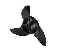 Jiawu Hélice de Bateau à 3 Pales, Compatible avec Moteurs 50lb, 60lb, | Accessoire de remplacement d\'hélice marine, plastique haute résistance, comprend une rou d\'espacement de broche,