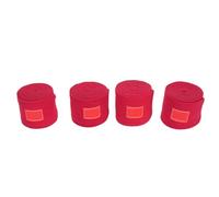 Jiawu Horse Wraps Poliester Protective Tape 4 Pack Set Prise en Charge Confortable pour Les Courses [Installation réglable] (Rouge)