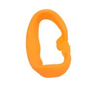 Jiawu Housse de Visage en Silicone VR, Coussin de Visage en Silicone Souple Lavable et Imperméable, Coussin de VR avec Conception Ergonomique Entièrement Fermée pour PICO 4 (Orange)