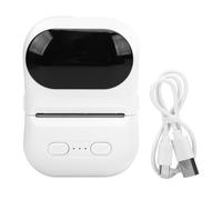 Jiawu Imprimante D'autocollants, Mini Imprimante Thermique Portable, Machine de Création D'autocollants sans Encre avec Application, étiqueteuse, Impression Instantanée de Poche pour (White)