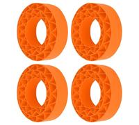 Jiawu Insert de Pneu en Silicone de Couleur Vive 4 Pièces pour Mousse de Pneu SCX10 III 1,9", Matériau de Haute qualité pour des Performances Améliorées, Insert en Mousse RC (Orange)