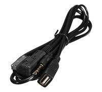 Jiawu Interface Musicale, Câble AUX de Chargeur USB AMI MDI MMI avec Adaptateur Audio 3,5 Mm pour A6L A8L A3 A4L A1 S5