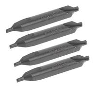 Jiawu Jeu de 10 Forets Centraux de Type A 2,5 Mm, Tige de 6 Mm HSS Foret Central combiné, Foret de Tour à Fraise en Acier Rapide pour Perceuse d'établi d'atelier et Fraiseuse