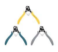 Jiawu Jeu De Pinces à Boucler En Une éTape, 1,5 Mm, 2,25 Mm, 3 Mm, 3 Pinces, Pince à Boucler Ergonomique Avec Manche à Ressort Pour Fils Artisanaux De Calibre 18 à 26