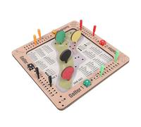 Jiawu Jeu de Sport de Bureau de Dés de Table, Plateau de Stratégie de Sport de Bureau de Dés de Taille Compacte en Bois Stratégique, Jeu de de de avec 16 Accessoires pour Le Plaisir en Famille 1 à 4