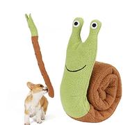 Jiawu Jouet à Tirer pour Chien, Polaire, Couineur, Conception Escargot | Bande de dentition à mâcher pour chiot, lavable à l\'eau, pliable, liaison d\'entraînement interactive, Support de