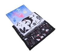 Jiawu Jouet de Temps sur Le Ventre pour bébé, Miroir de Stimulation Visuelle au Design d'animaux de l'océan à Contraste élevé, Livre en Tissu Doux avec Papier Sonore froissé et Miroir de Rire pour