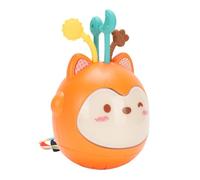 Jiawu Jouet Wobbler pour bébé, Jouet pour bébé en Forme de Renard Mignon, Son et Lumière, Wobbler Sensoriel avec des Couleurs Vives, Matériaux Sûrs pour l'exploration Sensorielle et Le