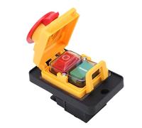 Jiawu KEDU 250 V/16 A 4 Broches Interrupteur à Bouton-poussoir électromagnétique Industriel, étanche Marche/arrêt pour Outils électriques, Scie, Perceuse, Meuleuse, équipement
