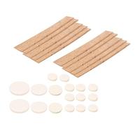 Jiawu Kit d'accessoires pour Clarinette, 17 Coussinets de Trou de Son, 10 Feuilles de Liège Naturel, Coussinets de Clarinette en Sib, Feuilles de Liège pour Manche de avec Structure Hermétique pour