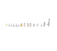 Jiawu Kit d'adaptateurs pour Aérographe, Raccords de Déconnexion Rapide en Acier Inoxydable, Kit de Connecteurs pour Aérographe avec Connecteurs Mâles Femelles 1/8 1/4" pour Master Sparmax Hansa