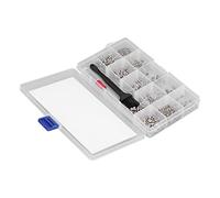 Jiawu Kit d'assortiment de Vis d'ordinateur, Kit de Vis à Tête Plate Micro en Acier au Carbone, M2 M2,5 M3 avec Brosse de Tournevis pour Boîtiers PC, Alimentations, Cartes Mères, Disques Durs,