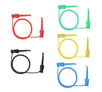 Jiawu Kit de 5 Câbles de Test Multimètre - Ensemble de Clips à Crochet en Silicone IC SMD, Double Sonde Colorée pour une Mesure électrique de Haute Précision, Longue Durée de Vie Durable