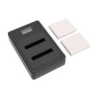Jiawu Kit de Chargeur de Batterie avec écran LED, Chargeur Double Emplacement 1250 MAh avec 2 Batteries D'Appareil Photo pour Appareil Photo Numérique NP40, FinePix F402, F403, F420