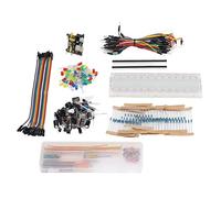Jiawu Kit de Composants électroniques Assortiment Amusant de Démarrage avec Planche à Pain de 830 Points de Liaison pour R3, Plus de 400 Composants sans Soudure avec Module d'alimentation PCB