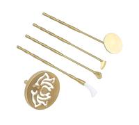 Jiawu Kit de Fabrication d'encens en Laiton - Ensemble d'outils de Moule 'encens DIY avec Presse, Moules, Cuillère, Pelle, Brosse pour la Fabrication de Parfums 'intérieur, Accessoire 'encens