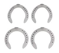 Jiawu Kit de Fer à Cheval en Alliage d'aluminium 4 Pièces Antidérapant Résistant à l'usure Outil d'équitation Accessoires 'équipement pour Les Courses de Chevaux sur Sol Dur Sabot Avant Arrière