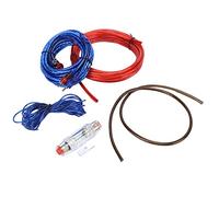 Jiawu Kit de Fil d'alimentation d'amplificateur pour Caisson de Basses et Ampli de Voiture, Ensemble 'Installation de Câblage 'Ampli de Terre de Calibre 8 avec Conduit Haute densité pour