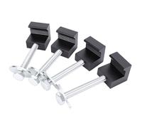 Jiawu Kit de Fixation pour Coffre à Outils de Camion, 4 Crochets en J avec écrous de Blocage, en Alliage D'aluminium, pour Pick-up et camions.