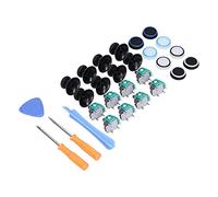 Jiawu Kit de Joystick Analogique, Corrige les Pièces de Rechange du Contrôleur coincé à la Dérive, avec 8 Joysticks Analogiques, Capuchons de Pouce en Silicone, Outils d'installation pour