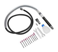 Jiawu Kit de Meuleuse à Crayon Pneumatique 65 000 Tr/min, Ensemble de Micro-Meuleuse à Air, Outil de Gravure de Style Crayon 90 Psi, de Polissage Portable Légère pour le Nettoyage du Métal, du Bois