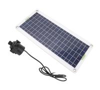 Jiawu Kit de Pompe à Eau Solaire, Panneau en Polysilicium 30 W Haute efficacité, Pompe de Fontaine Solaire, de Bassin avec Boîte de Commande pour Bain d'oiseaux, Jardin Hydroponique, Aquarium, Petit