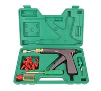 Jiawu Kit de Réparation de Pneus, Kit de Bouchons de Pneu Professionnels à Ressort, Outil de Réparation Universel sans Chambre à Air avec 32 Bouchons Champignons pour Moto Camion ATV RV SUV Remorque