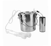 Jiawu Kit de Traite électrique Portable pour Chèvre et Mouton, Machine à Traire en Acier Inoxydable de 5 L pour Vache, Pompe à Vide à Aspiration Douce, Facile à Nettoyer, Antirouille, Outil de (pour