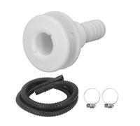 Jiawu Kit d'installation de Pompe de Cale, Tuyau étanche de 2 M pour Sortie 3/4", Tuyau de Pompe de Cale Marine avec Matériaux en Caoutchouc ABS et Colliers de Serrage pour Bateaux