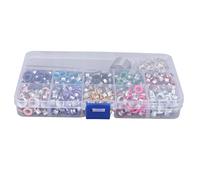 Jiawu Kit d'outils d'œillets 10 Couleurs avec 400 œillets, Kit 'œillets en Métal pour Tissu, Ensemble 'œillets en Fer et en Plastique Durables pour la Modification de Vêtements, l'artisanat de