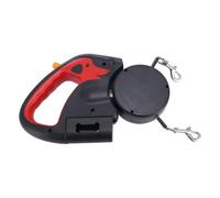 Jiawu Laisse pour Chien à Double Tête avec Longueur Réglable, Matériaux Haute Résistance pour Promener 2 Chiens, Laisse de Marche pour Animaux de Compagnie D'intérieur et D'extérieur (Rouge)