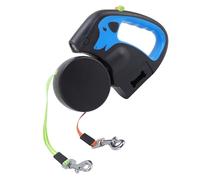 Jiawu Laisse Rétractable Automatique pour Chien avec Deux Têtes, Poignée Confortable pour 2 Chiens Lors de la Marche, Laisse D'extérieur Polyvalente pour Animaux de Petite, Moyenne et Grande Taille