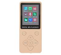 Jiawu Lecteur MP3 Bluetooth avec écran Couleur de 1,8 Pouces, Lecteur de Musique Portable Super Fin 128 Go MP4 Extensible, Son HiFi sans Perte, Prise en Charge Vidéo, Enregistrement, Livre (Doré)