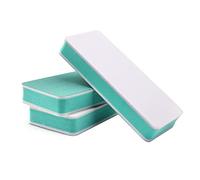 Jiawu Lime à Ongles, Limes de Ponçage en éponge Double Face, Tampon de Polissage, Outil de Manucure avec Limes Latérales Vertes, Bords Blancs, Vernis à Ongles pour Artificiels Naturels, Usage