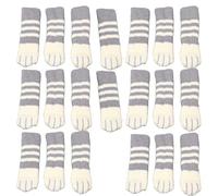 Jiawu Lot de 20 Protections de Sol pour Les Piés de Chaise, Pattes de Chat Mignonnes, Chaussettes de Mises Tricotes à Haute élastique, Ensemble de Coussinets de Milebles Antidérapants
