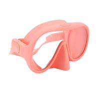 Jiawu Lunettes de Plongée Pliables en Silicone, Verre trempé à Grande Vue, Portables, Anti-buée, pour Plongeurs, Cadre en Silicone Liquide (Pink)
