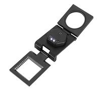 Jiawu Maîtrise de Poche LED 30x avec Couvercle de Rangement en Cuir PU, Idéal pour la Réparation des Ordinateurs Téléphoniques, Les Gemmes et Les Inspections de Pièces, Matériau Métallique Durable
