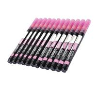 Jiawu Marqueurs Métalliques Stylos à Paillettes Conception à Double Pointe pour Kit de Modèle Peinture pour Livre Scrapbook Journal 12 Pièces