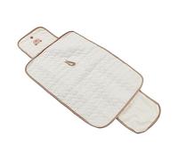Jiawu Matelas à Langer Pliable et Imperméable en Coton pour bébé, Tapis à Langer de Voyage avec Grand Espace de Rangement pour nouveau-né, Design Léger et Portable (Ourse)