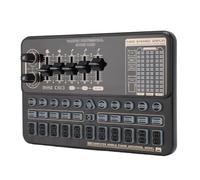 Jiawu Mélangeur Audio de Carte Son en Direct, Carte Son Bluetooth, Changeur de Voix avec Divers Modes D'effets, équipement de Studio de Réduction du Bruit pour Podcast, Jeux