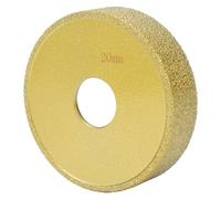 Jiawu Meule de Banc de 3 Pouces, Meule de Banc Humide et Sec de 60 Grains, Meules Diamantées à Bords Ronds Brasés Sous Vide pour Pierre, Marbre, Gemme, Verre, Céramique, Cristal