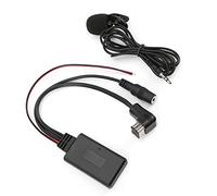 Jiawu Microphone Stéréo de Voiture, Prise en Charge Multiformat Bluetooth 5.0, Adaptateur AUX Bluetooth, Câble Audio AUX avec Installation Plug and Play pour Modèles Compatibles Radio IPBUS