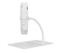 Jiawu Microscope Numérique 800 MAh 8 LED Microscope USB Portable pour la Réparation de Circuits Imprimés, Grossissement 2 MP 50-1000X avec Support Réglable, Compatible avec iOS Mac Windows (White)